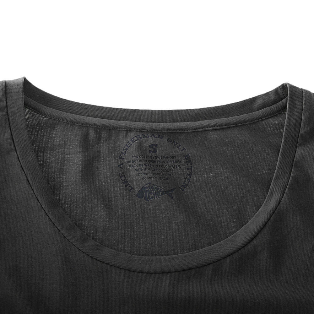 Fisherchick Te Moko Marlin Womens Long Sleeve Shirt Black L