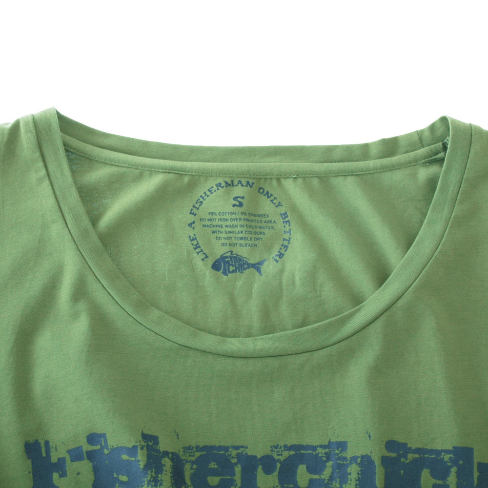 Fisherchick Slogan Womens Long Sleeve Shirt Army Green 2XL