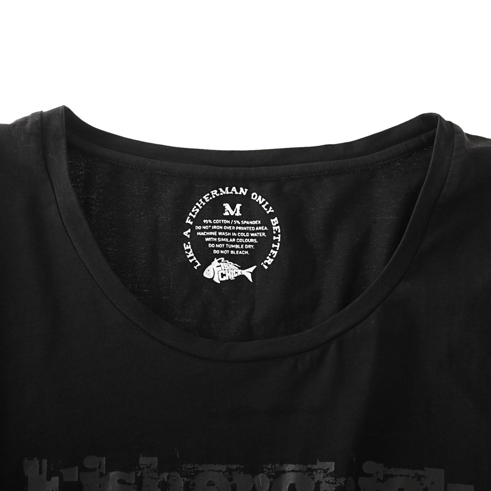 Fisherchick Slogan Womens Long Sleeve Shirt Black XS