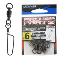 Owner Pro Parts Ball Bearing Coastlock Snap Swivel No. 6 160lb Qty 4 Thumbnail Owner Pro Parts Ball Bearing Coastlock Snap Swivel No. 6 160lb Qty 4