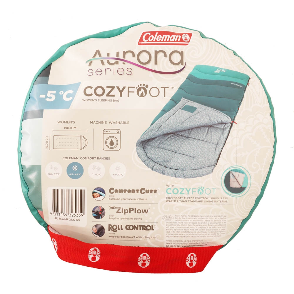 Coleman Aurora -5C Sleeping Bag Teal