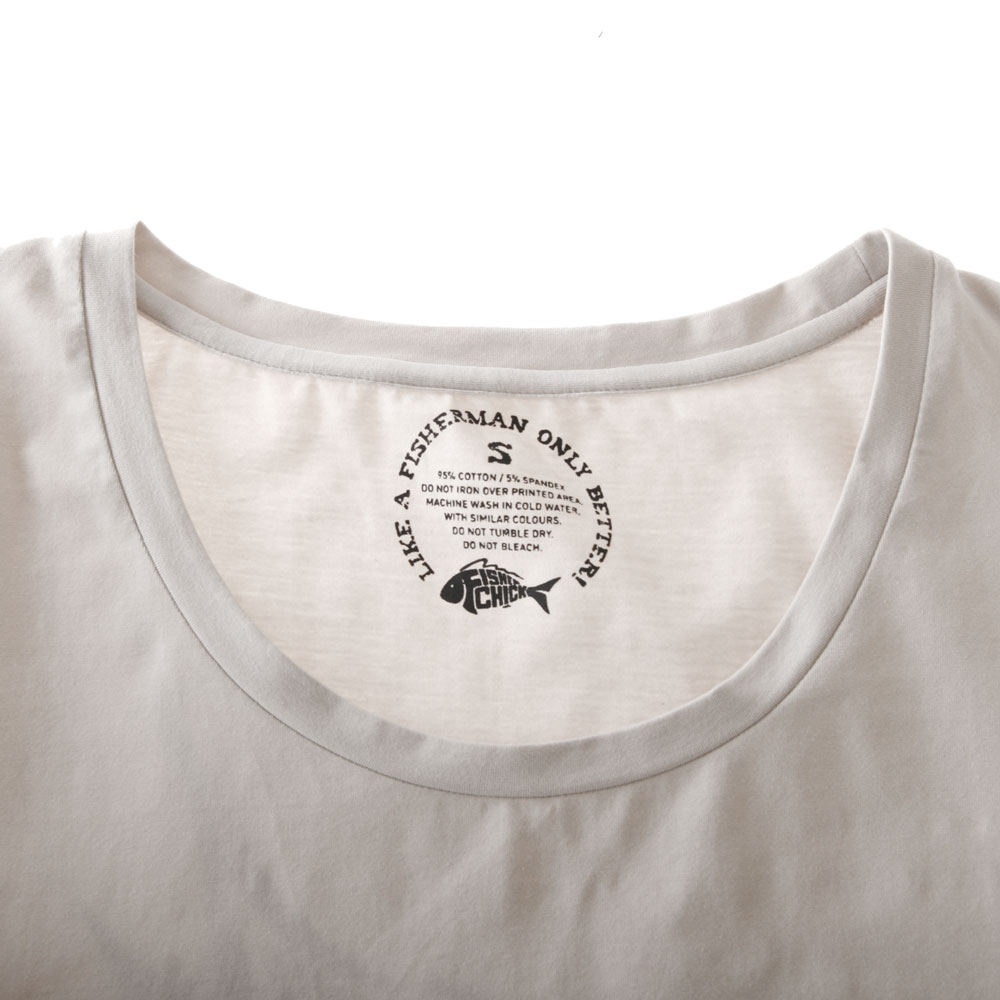 Fisherchick Te Moko Marlin Womens Long Sleeve Shirt Grey L