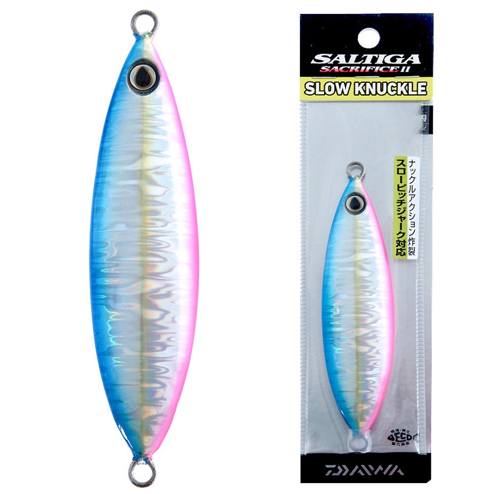 Daiwa Saltiga Slow Knuckle Jig 80g Pink/Blue