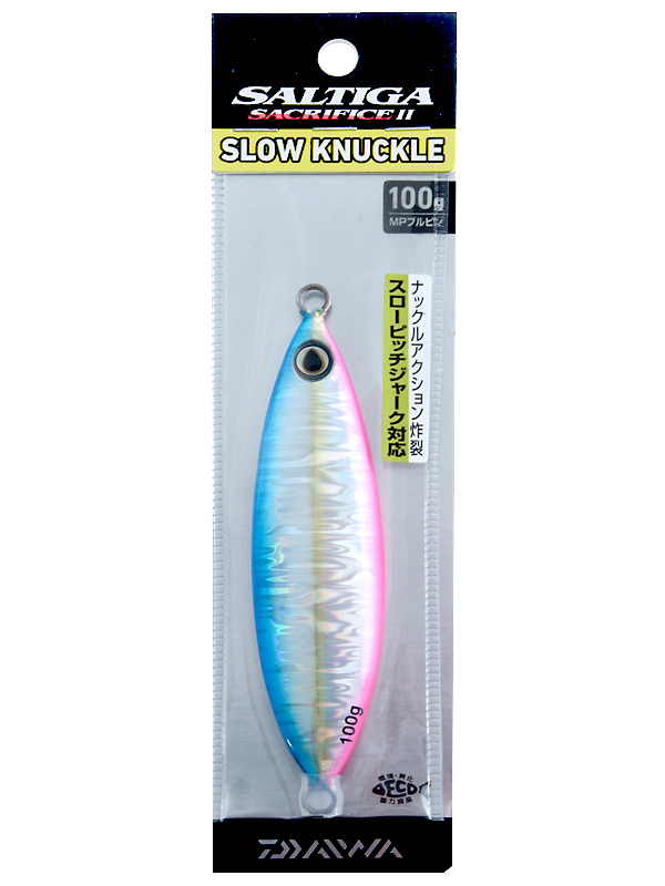 Daiwa Saltiga Slow Knuckle Jig 100g Pink/Blue