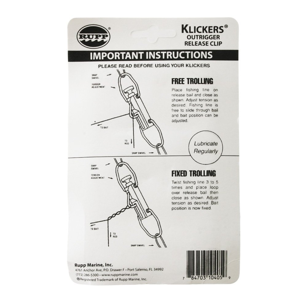 Rupp Klickers Sportfishing Clips Pair