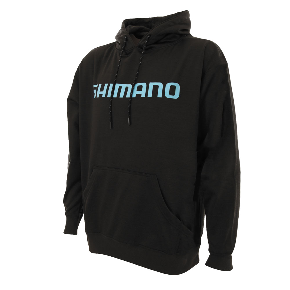 Shimano Performance Mens Hoodie Black Charcoal Size Small