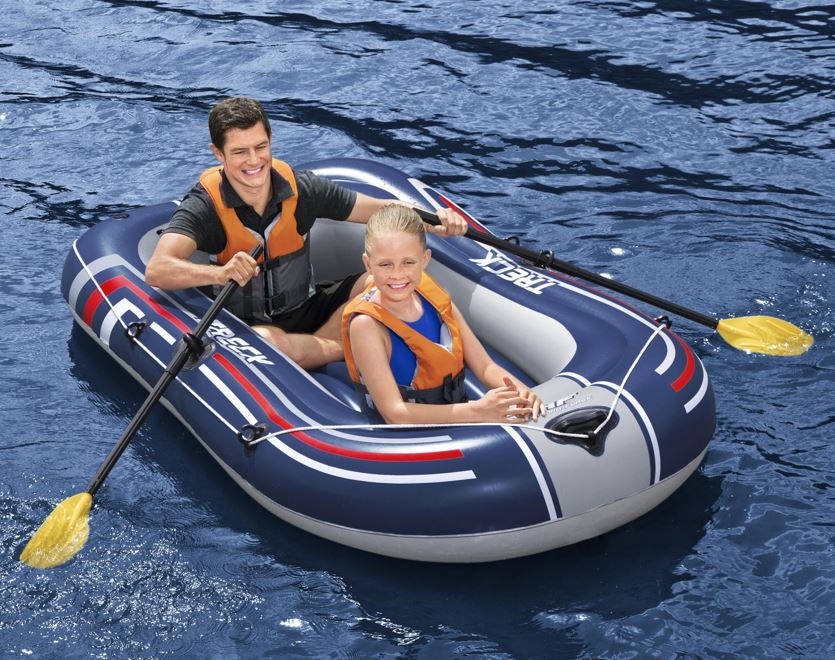 Hydro-Force Treck X1 2-Person Inflatable Boat with Oars and Pump