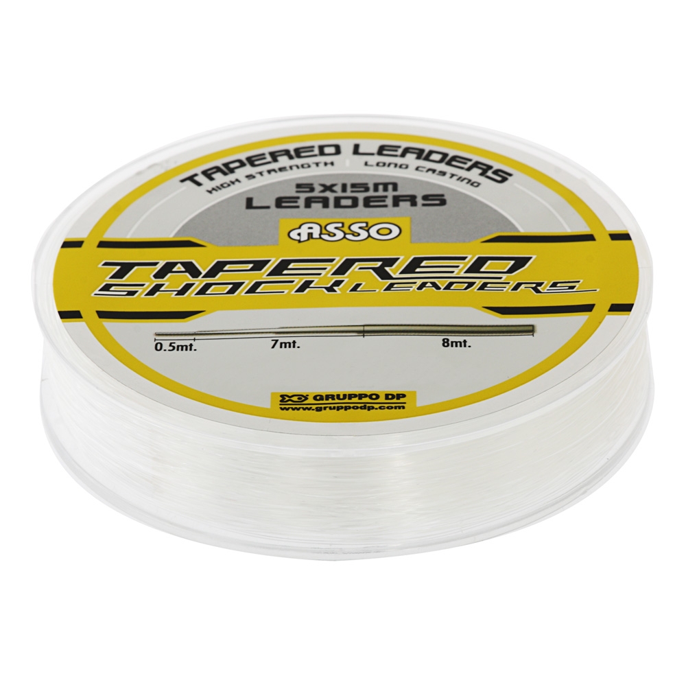 ASSO Tapered Shockleader Clear 5x15m 15-50lb
