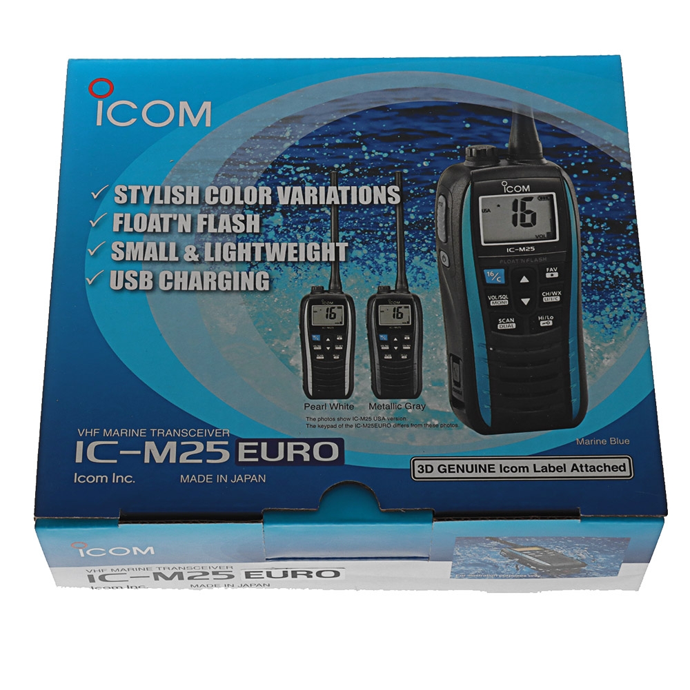 Icom IC-M25 EURO Floating Handheld VHF Radio Black