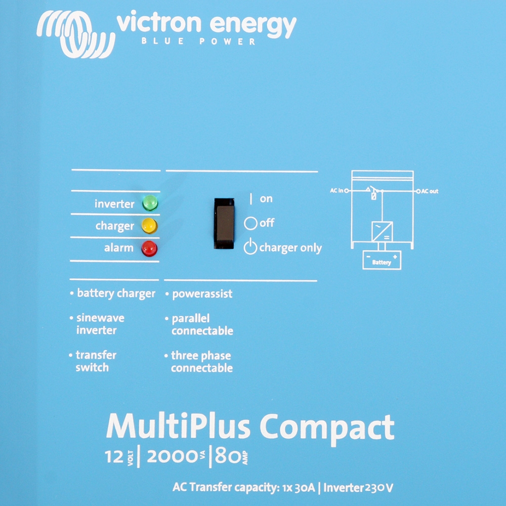 Victron Energy MultiPlus Compact Inverter/Charger 12/2000/80-30 230VAC