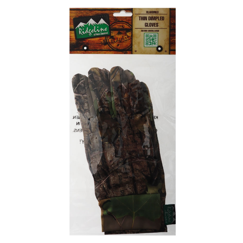 Ridgeline Thin Dimpled Shooting Gloves Nature Green L