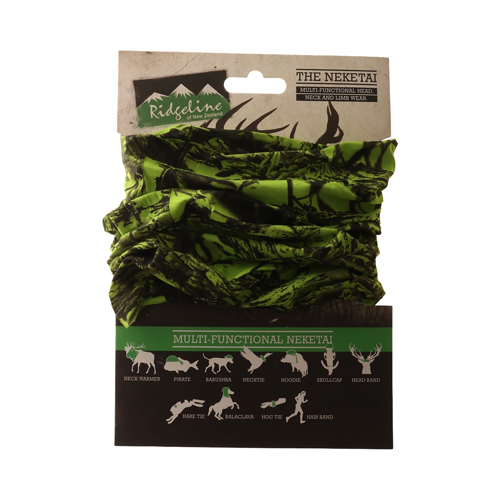 Ridgeline Neketai Multi-Purpose Neck Gaiter Green Camo
