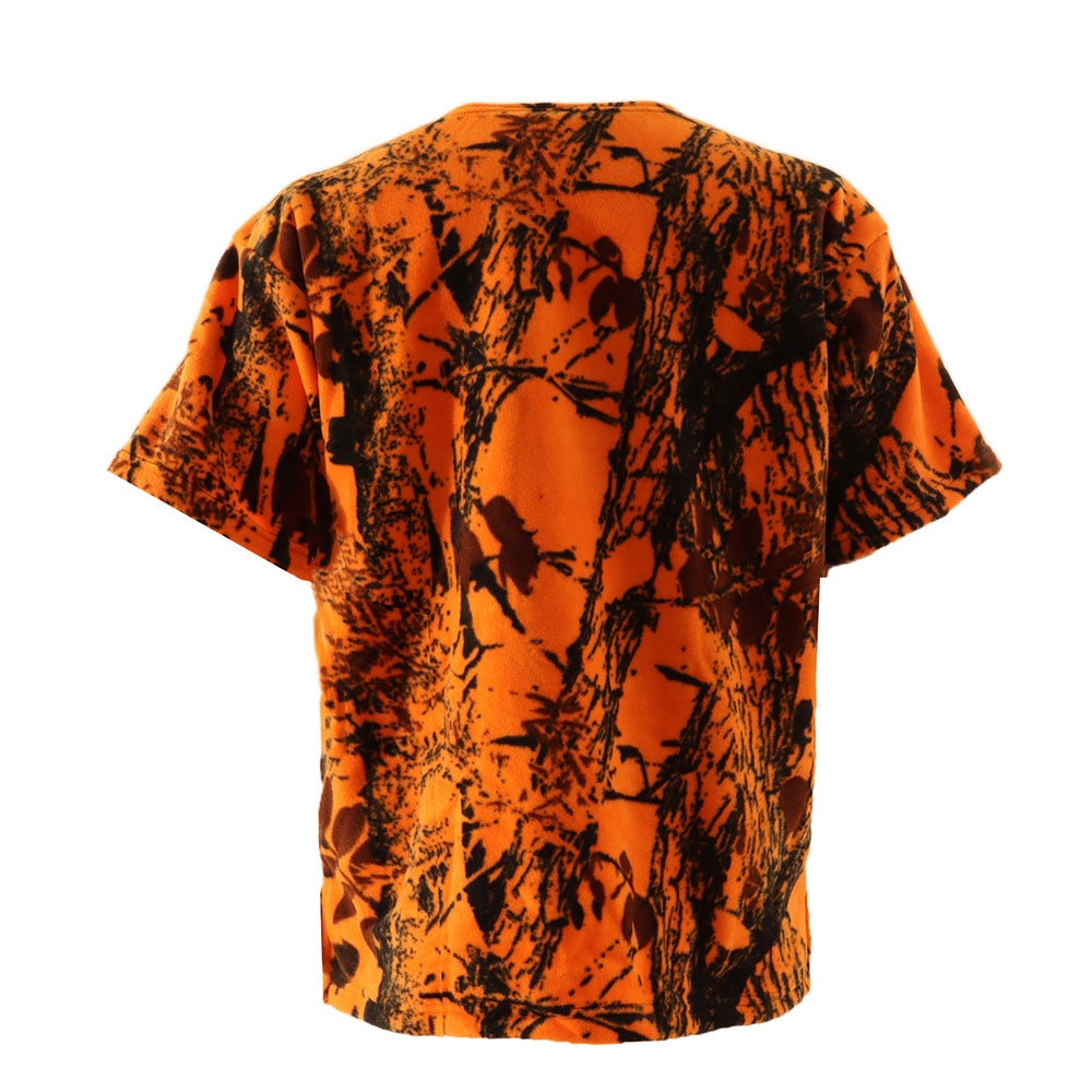 Ridgeline Premium Workmans Mens Fleece Zip T-Shirt Blaze Camo Medium
