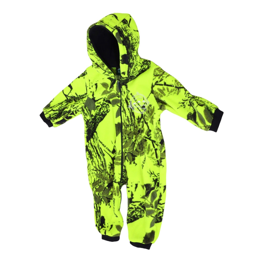 Ridgeline Hyper Camo Kids Hooded Onesie Yellow 8