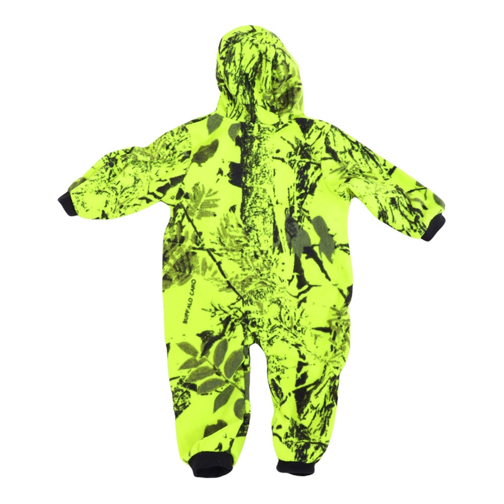 Ridgeline Hyper Camo Kids Hooded Onesie Yellow 8