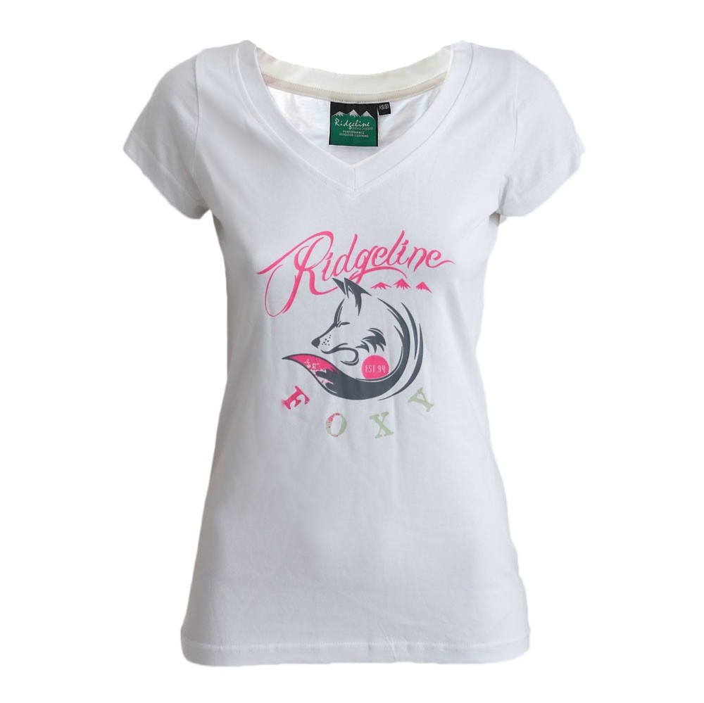 Ridgeline Foxy Womens V-Neck T-Shirt White 3XL