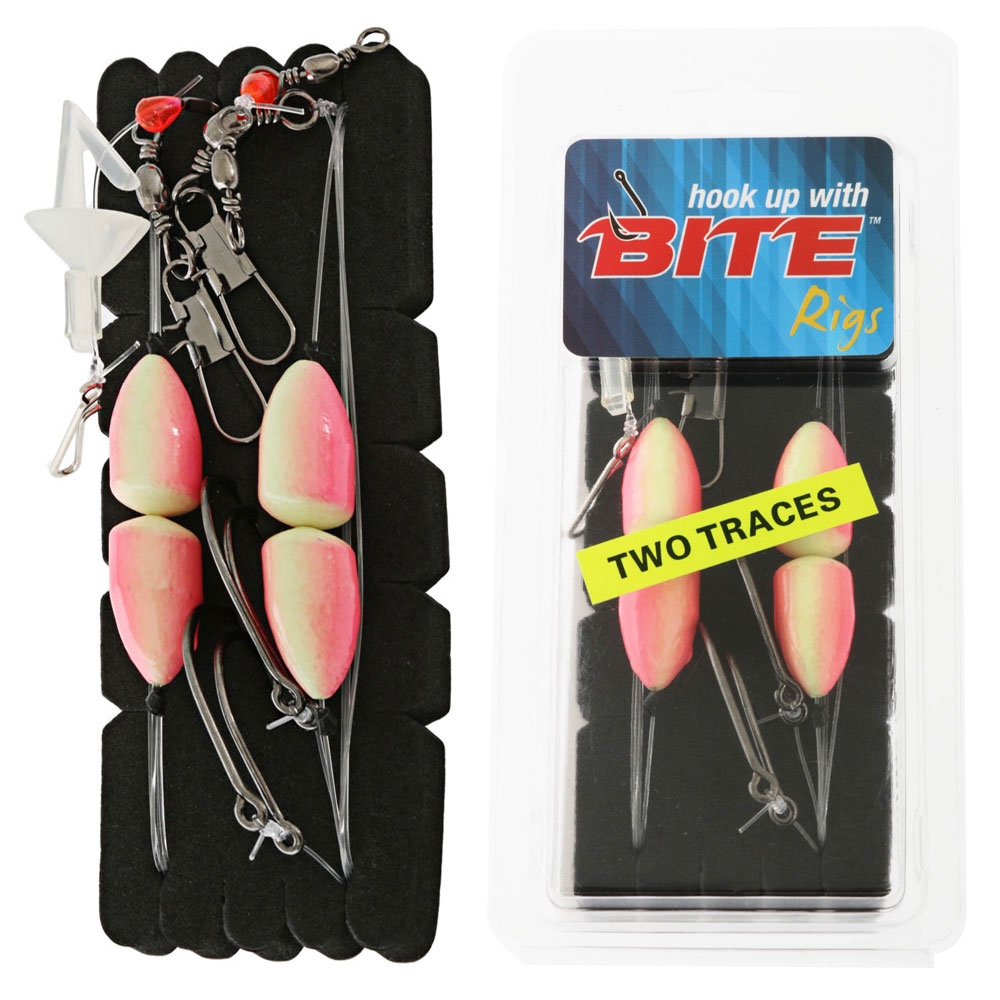 Bite Surfcasting Pulley Rig Bullet Float 4/0+5/0 Pink