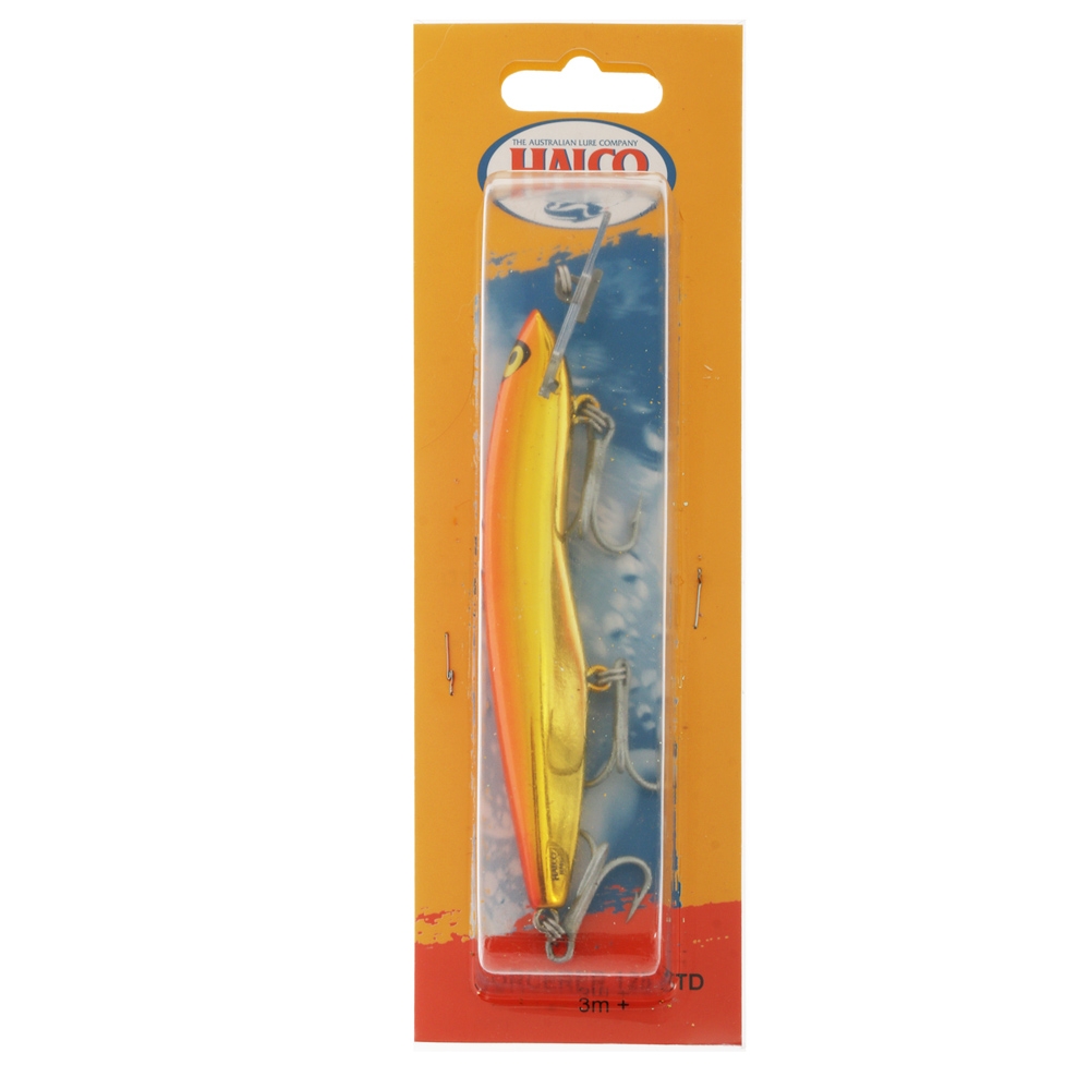 Halco Sorcerer Diving Lure 125mm 20g Chrome Gold Orange Back