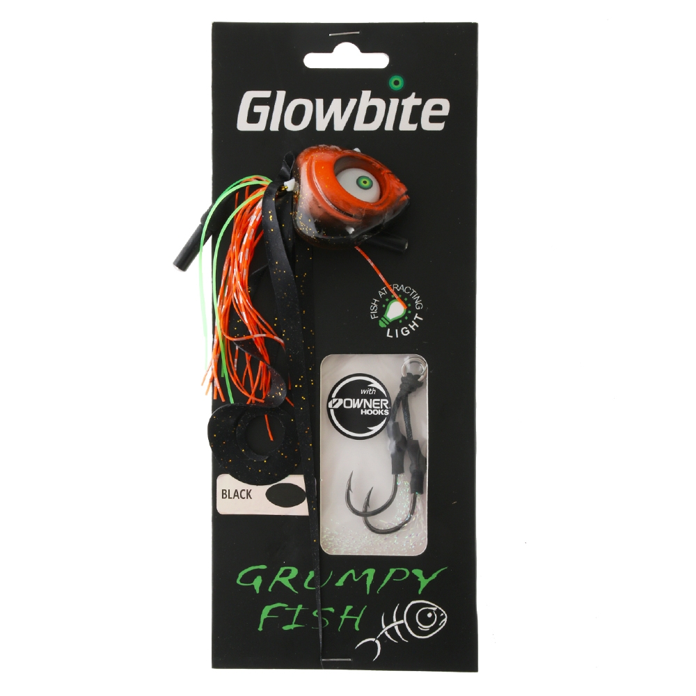 Glowbite Grumpy Fish Slider Lure 80g Mamba Black