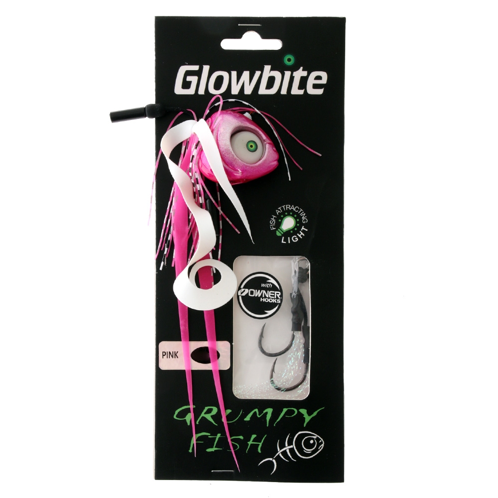 Glowbite Grumpy Fish Slider Lure 80g Pink