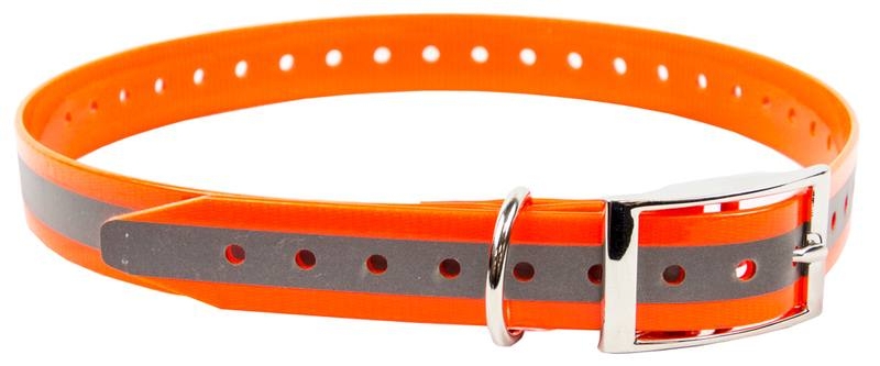 Outdoor Outfitters Dog Collar Hi Viz Orange with Reflector Strip 800mm