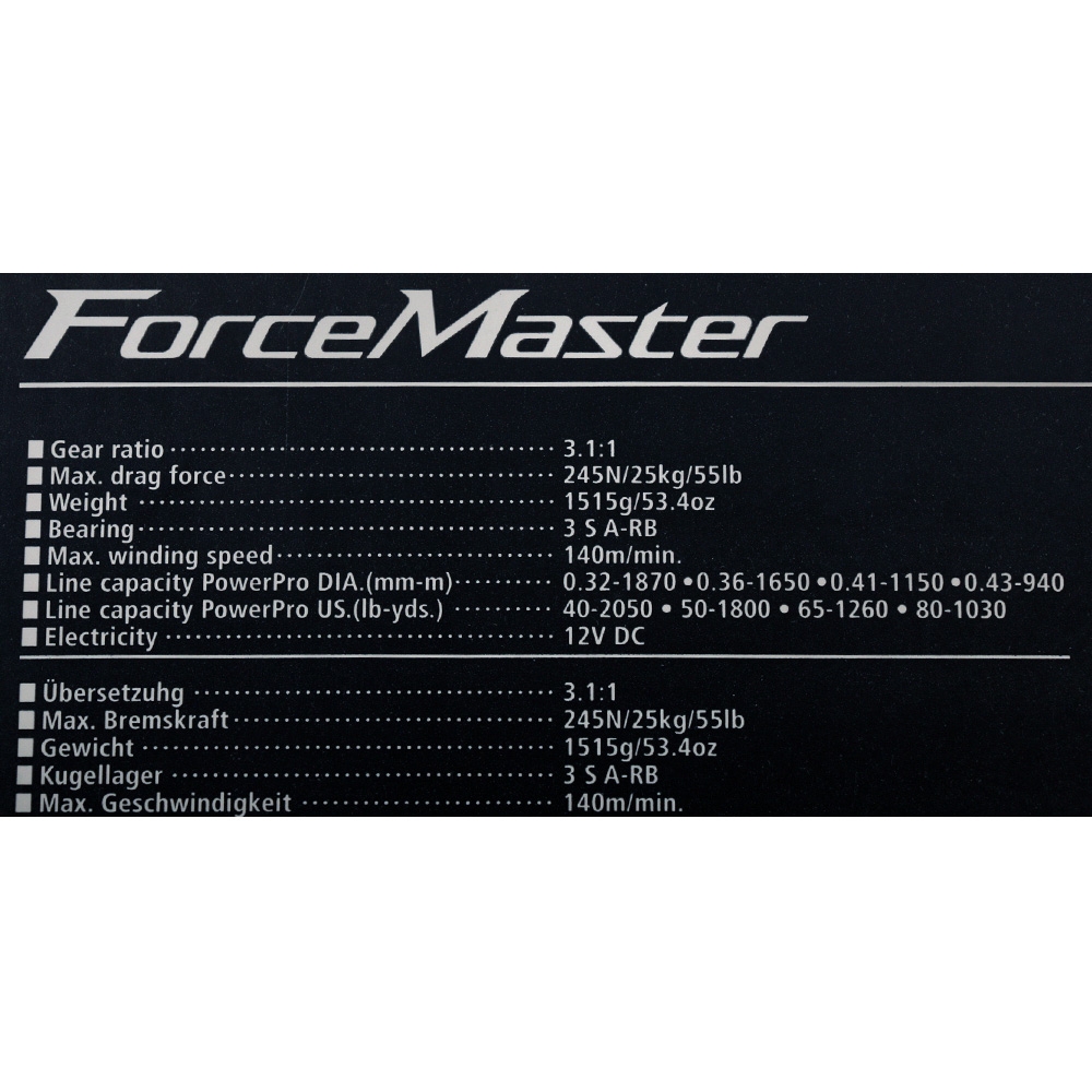 Shimano Forcemaster 9000A Electric Reel - Reconditioned, fully serviced reel