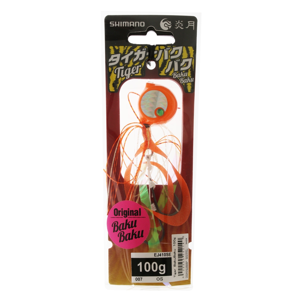 Shimano Tiger Baku Baku Slider Jig 100g Orange/Silver