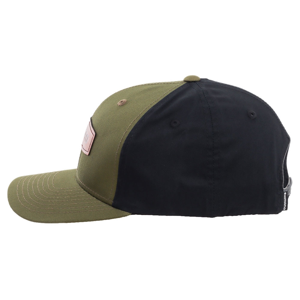 Shimano Leather Patch Cap Moss / Black