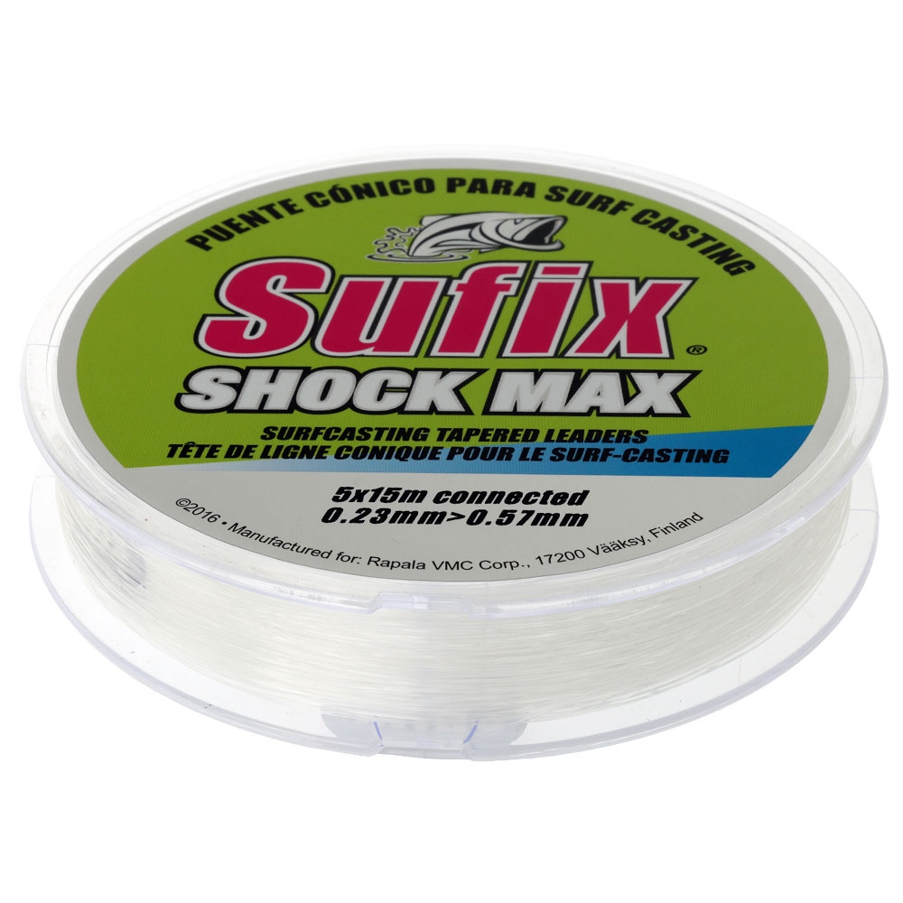Sufix Shock Max Tapered Leader Clear 5x15m 0.23-0.57mm