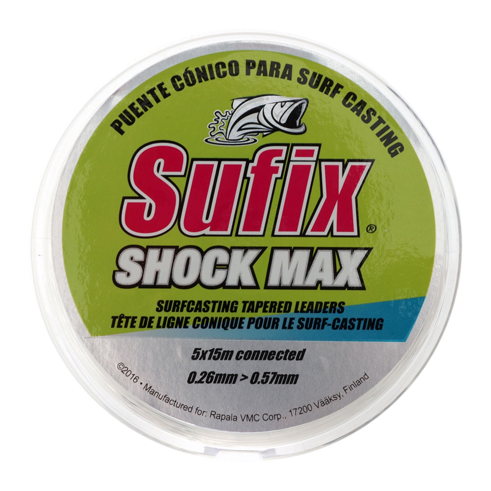 Sufix Shock Max Tapered Leader Clear 5x15m 0.26-0.57mm