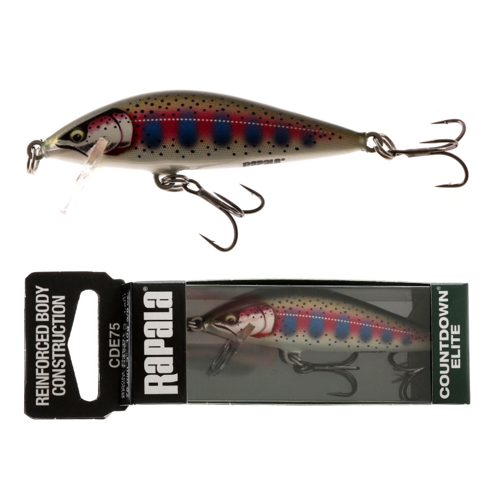 Rapala CountDown Elite Gilded Sinking Lure 7.5cm 10g Rainbow Trout