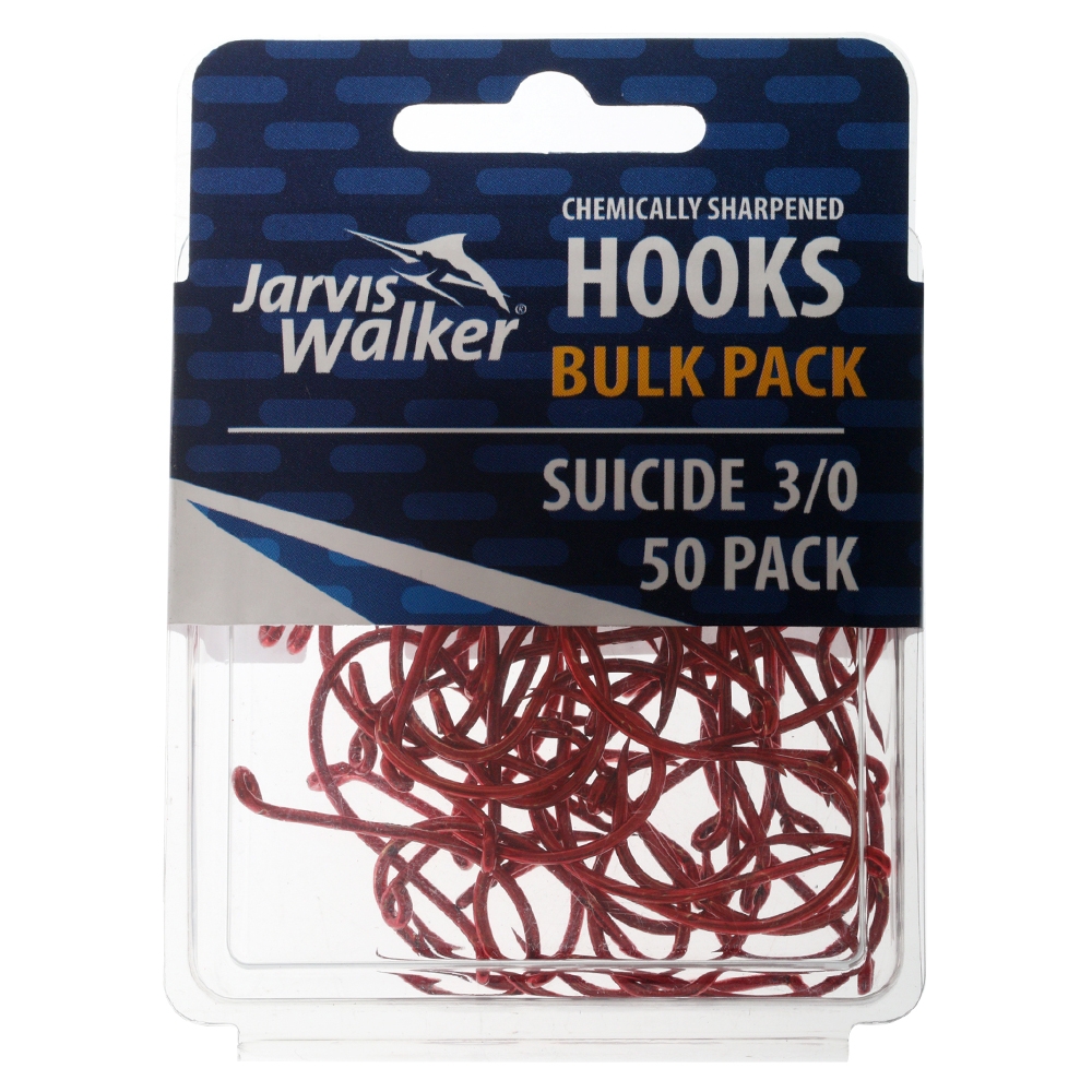 Jarvis Walker Suicide Red Hook Bulk Pack Qty 50 3/0