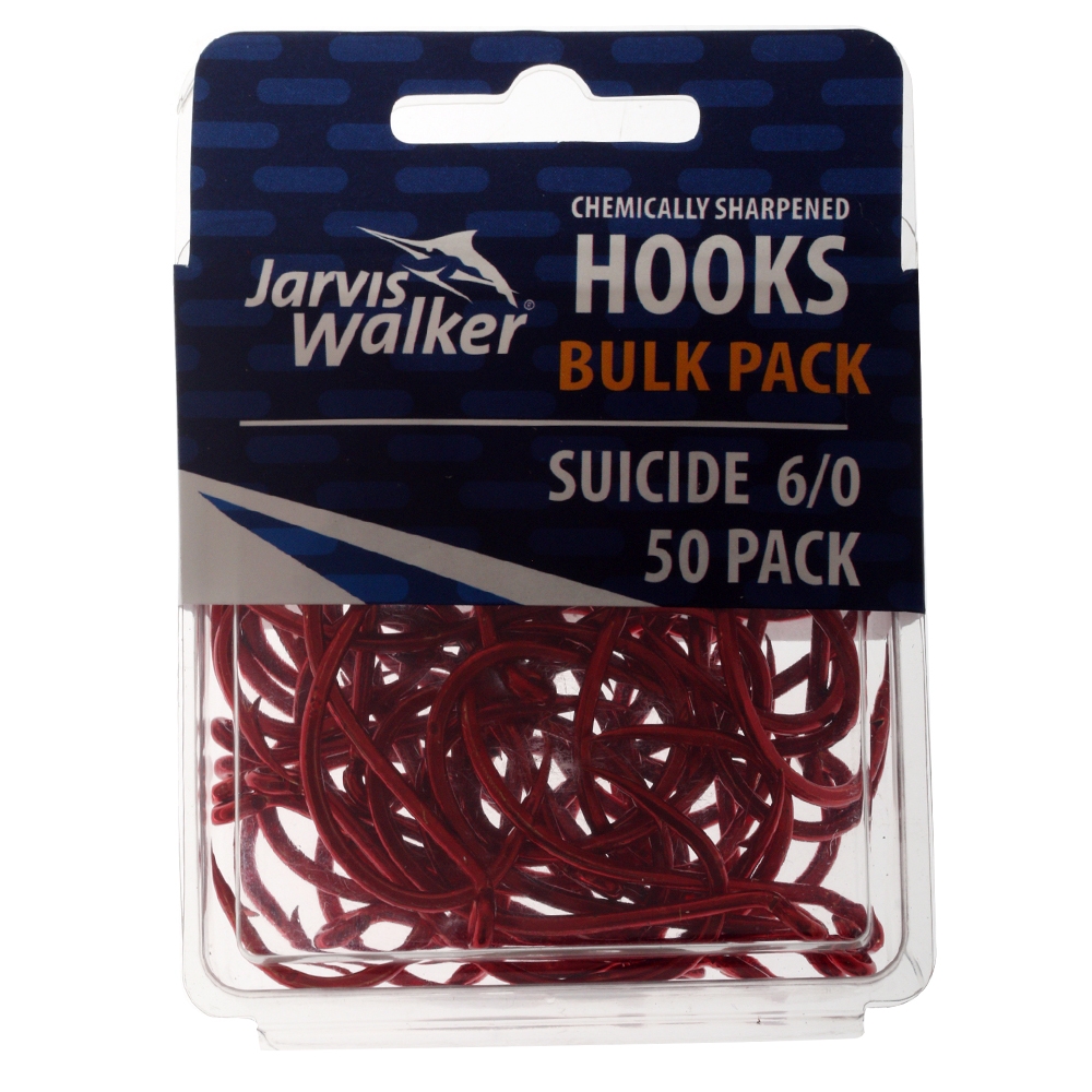 Jarvis Walker Suicide Red Hook Bulk Pack Qty 50 6/0