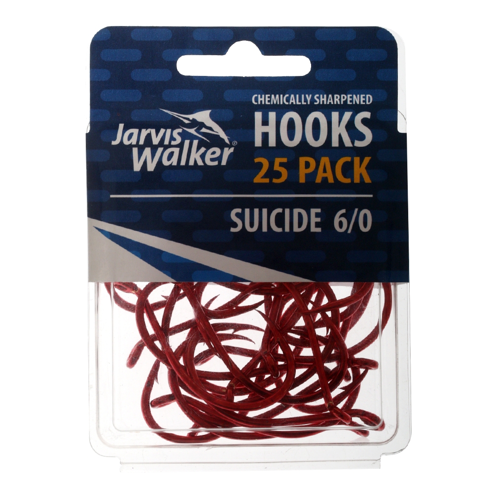 Jarvis Walker Suicide Red Hook Bulk Pack Qty 25 6/0