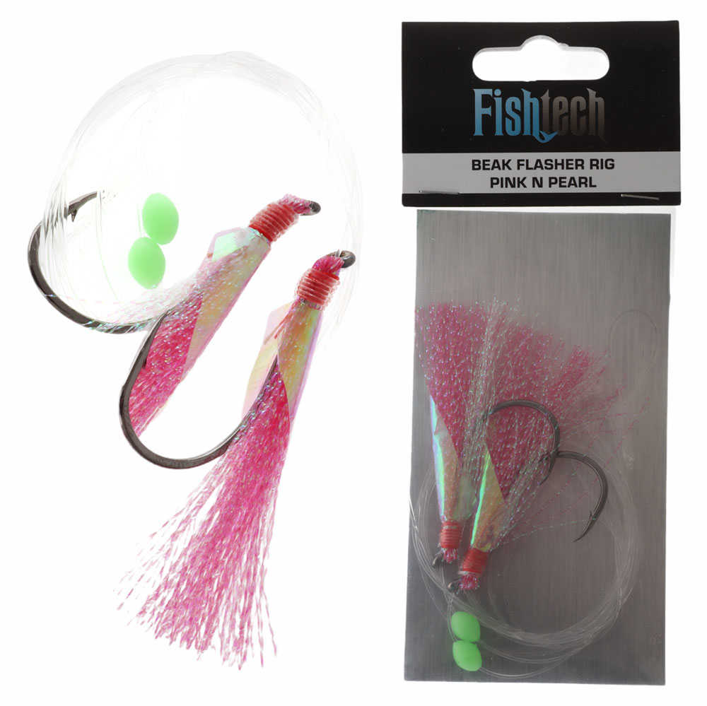 Fishtech Beak Economy Flasher Rig Pink and Pearl 6/0