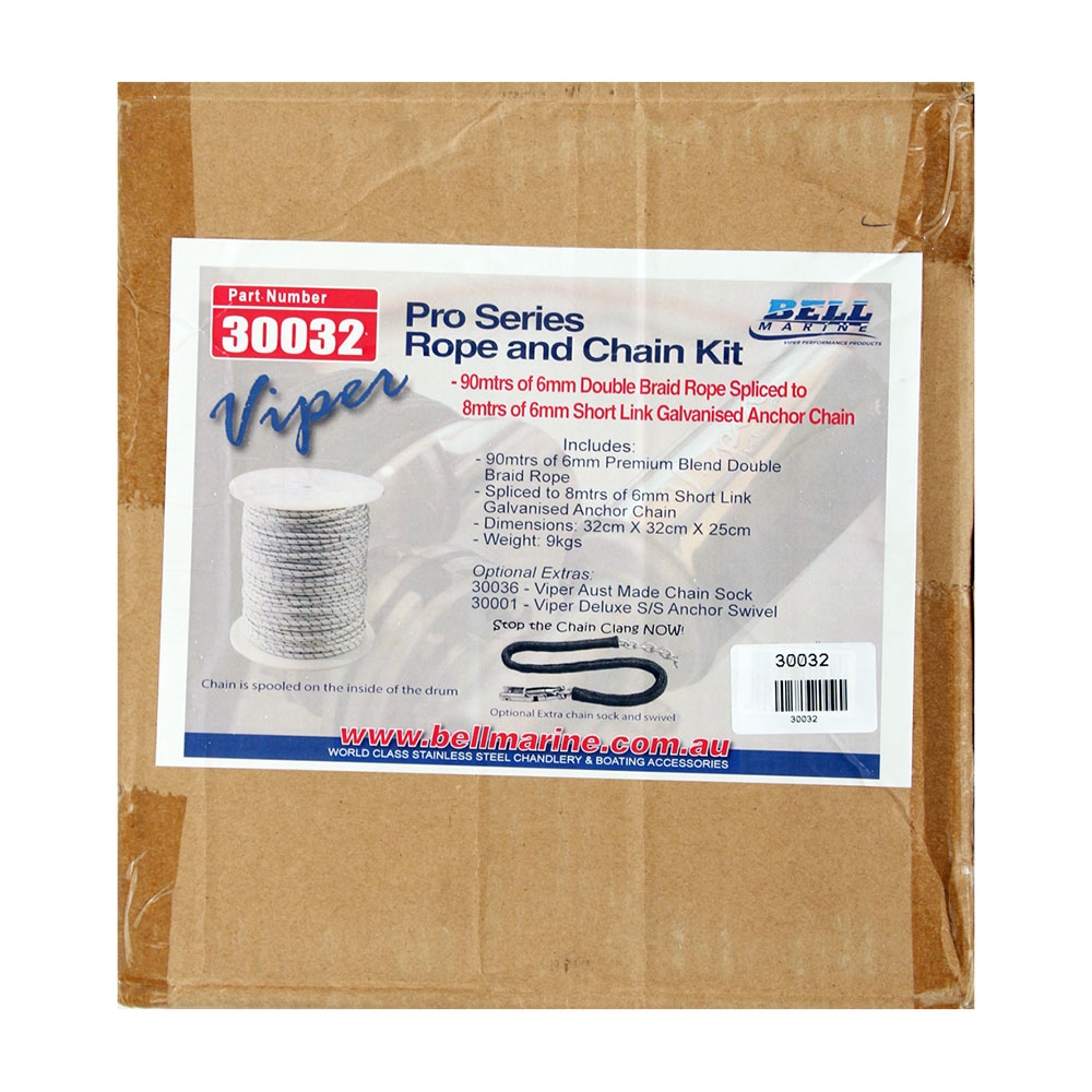 Viper Pro Series Rope and Chain Kit 90m/8m x 6mm