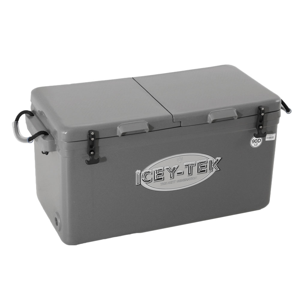 Icey-Tek Two Compartment Chilly Bin with Split Lid 115L