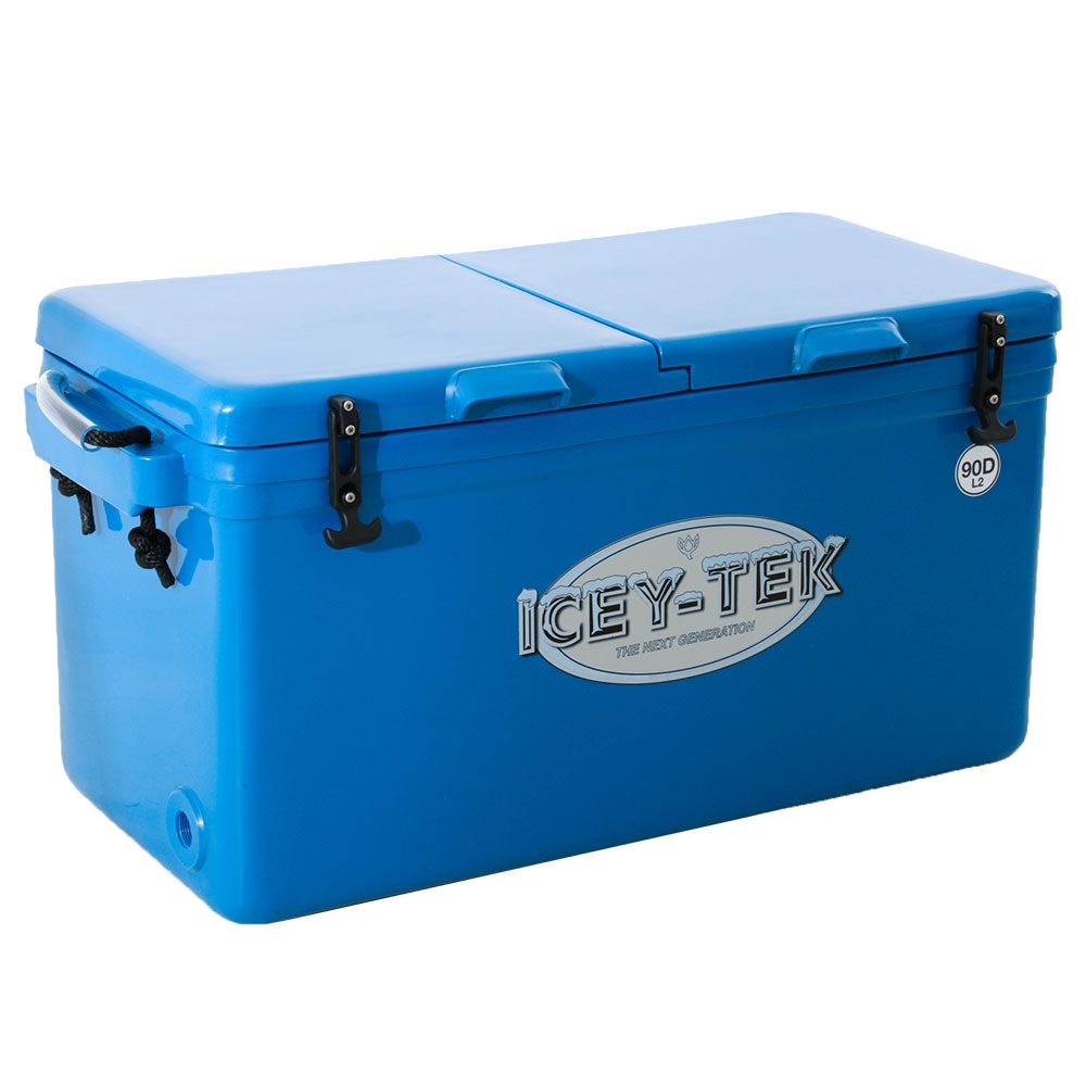 Icey-Tek Two Compartment Chilly Bin with Split Lid 115L
