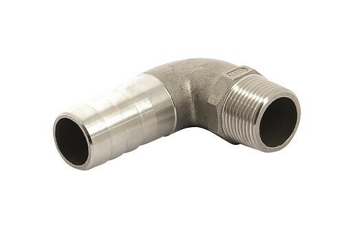 V-Quipment 90deg Stainless Steel Hose Connector Female G1.27cm Hose 19mm