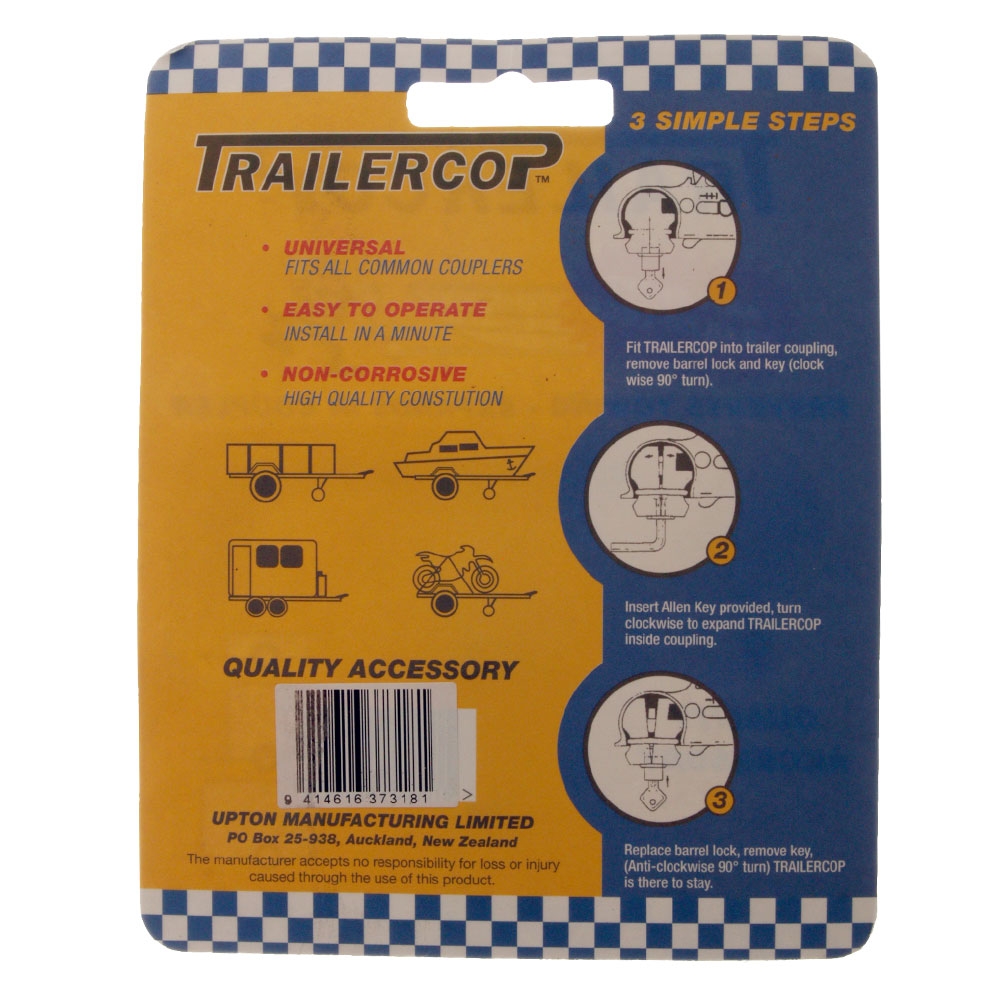 Trailer Cop Anti-Theft Coupling Lock 50mm