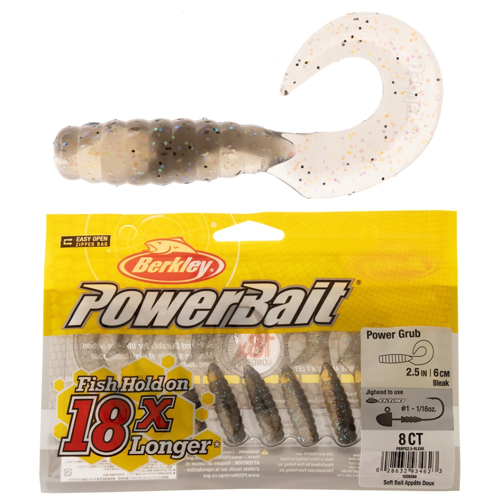 Berkley PowerBait Power Grub Soft Bait 6cm Bleak