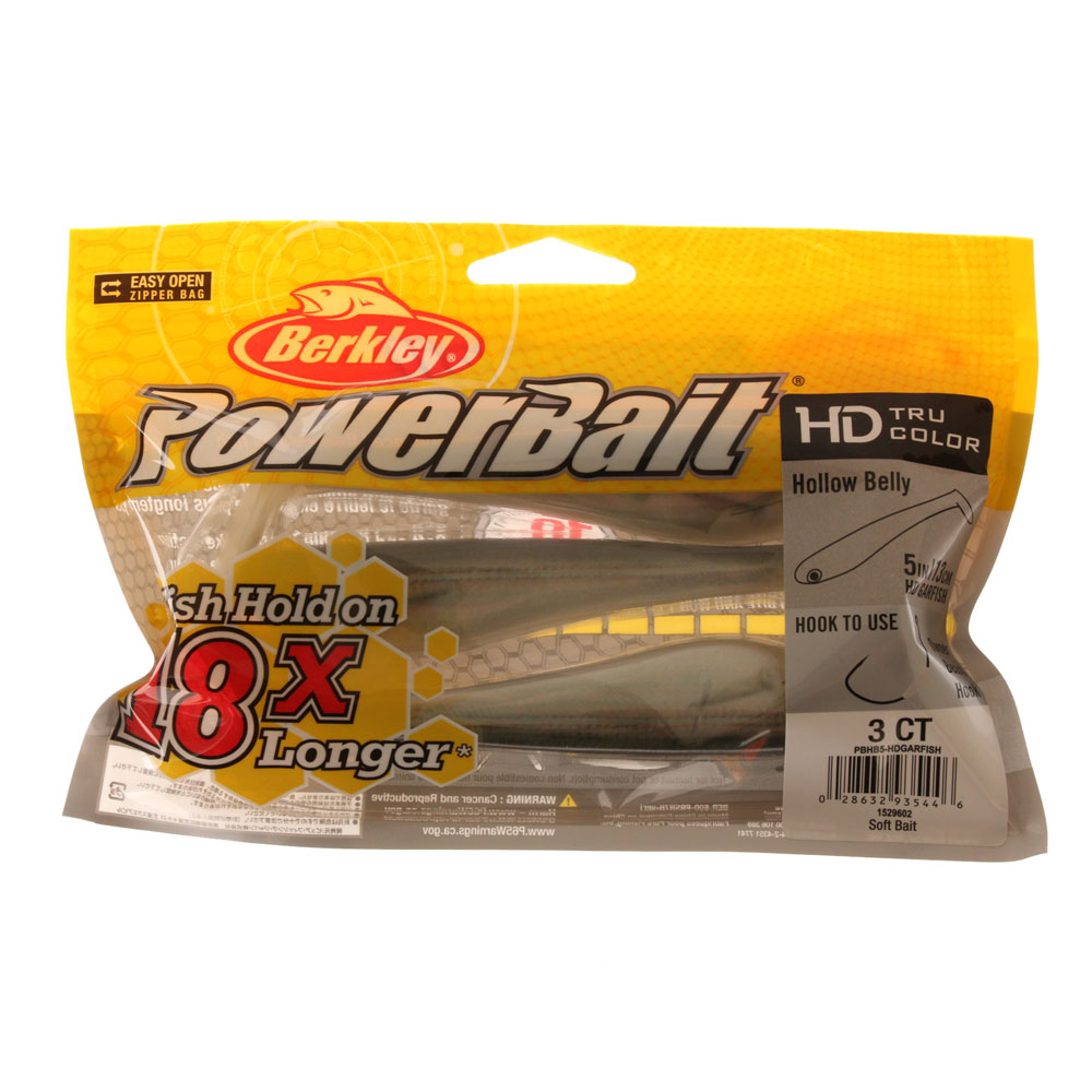 Berkley Powerbait Hollow Belly Paddle Tail Soft Bait 13cm Garfish