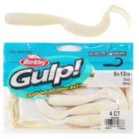 Berkley Gulp Grub Soft Bait 5in/13cm Qty 4 White Thumbnail Berkley Gulp Grub Soft Bait 5in/13cm Qty 4 White