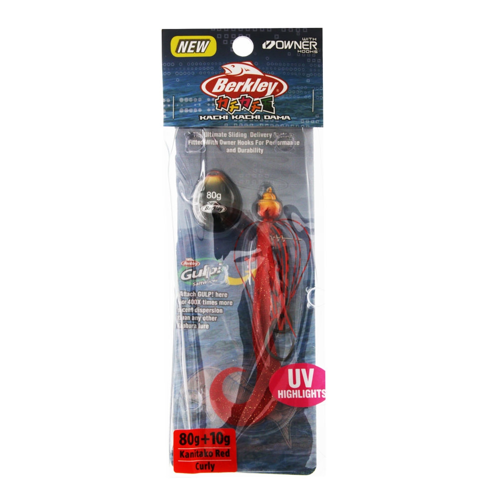 Berkley Kachi Kachi Dama Slider Jig Curly 80 10g Kanitako Red