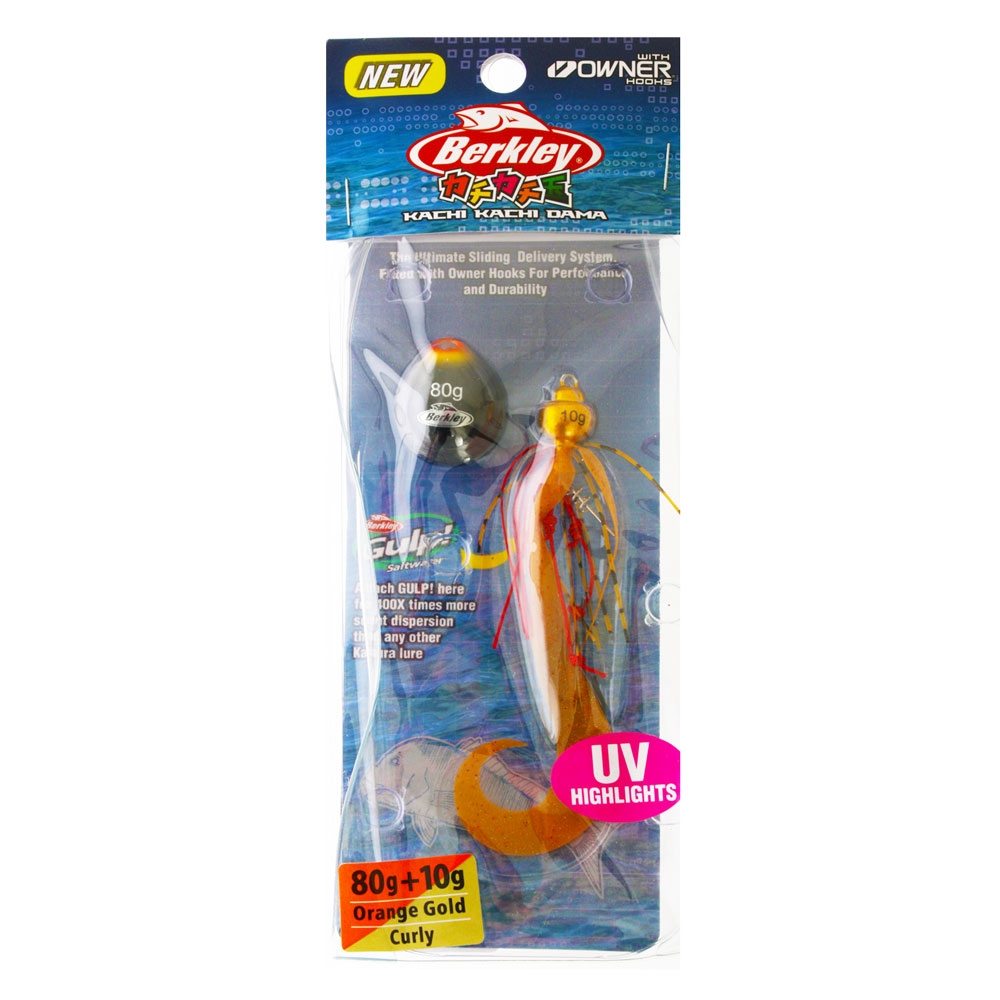 Berkley Kachi Kachi Dama Slider Jig Curly 80 10g Orange Gold
