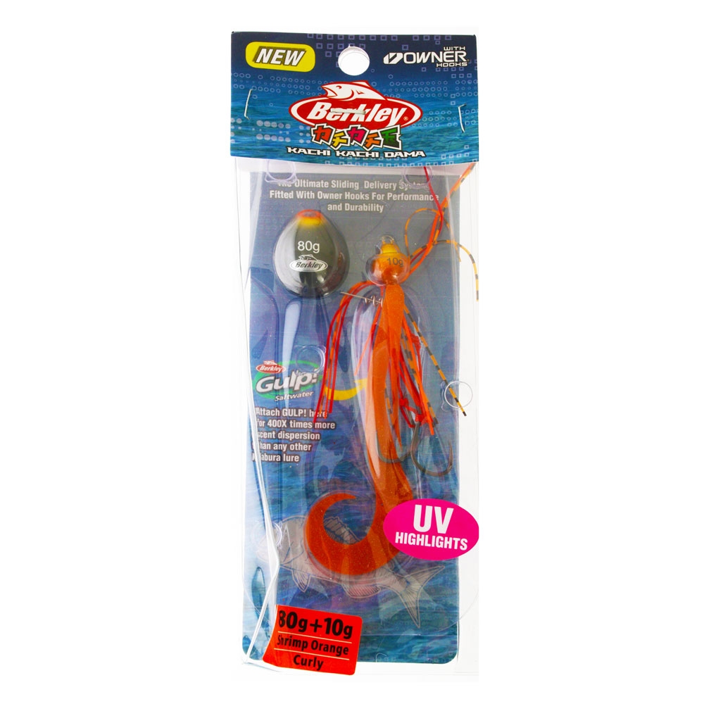 Berkley Kachi Kachi Dama Slider Jig Curly 80 10g Shrimp Orange