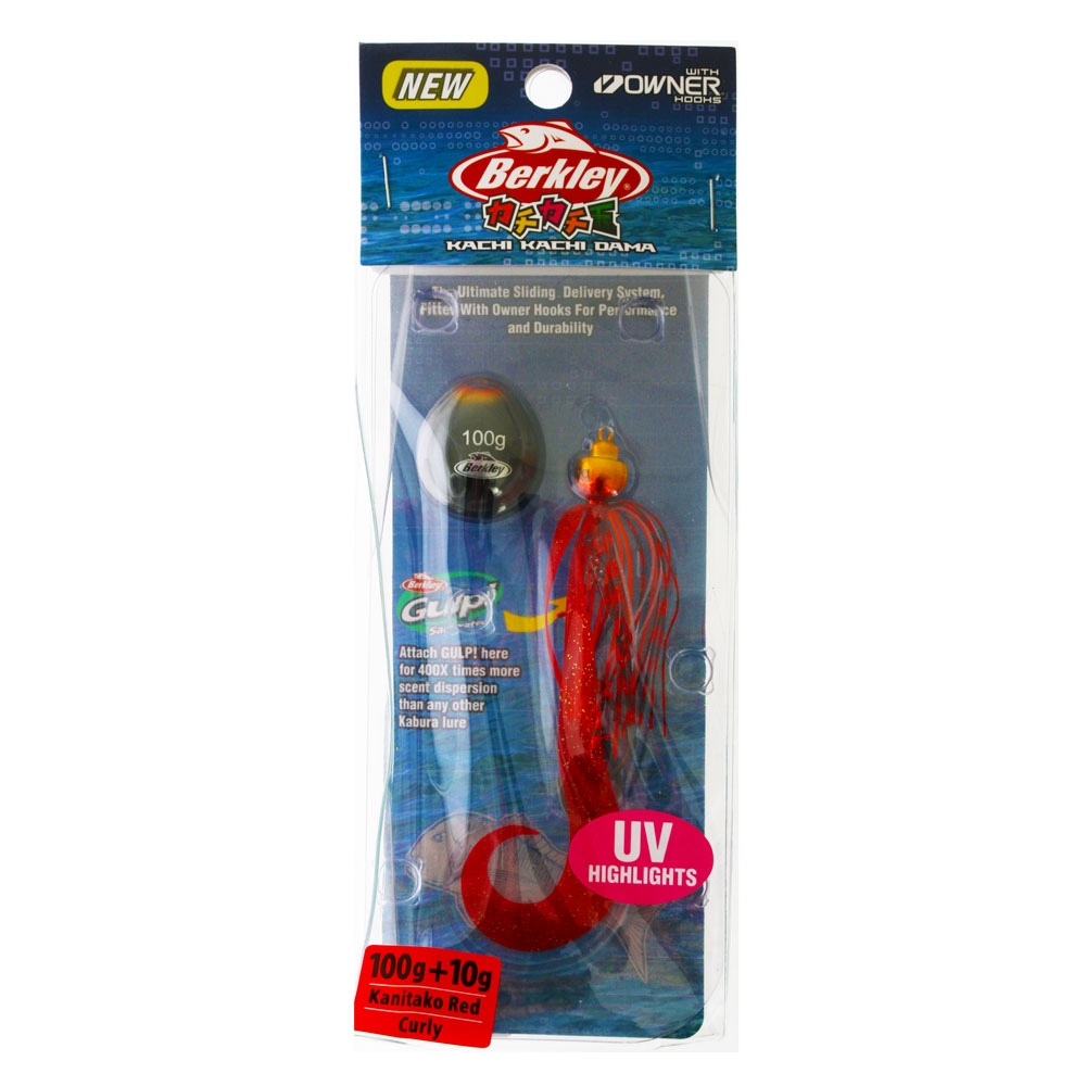 Berkley Kachi Kachi Dama Slider Jig Curly 100 10g Kanitako Red