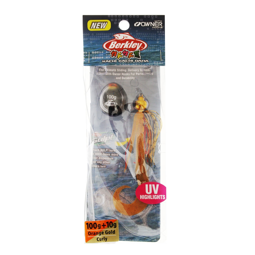 Berkley Kachi Kachi Dama Slider Jig Curly 100 10g Orange Gold