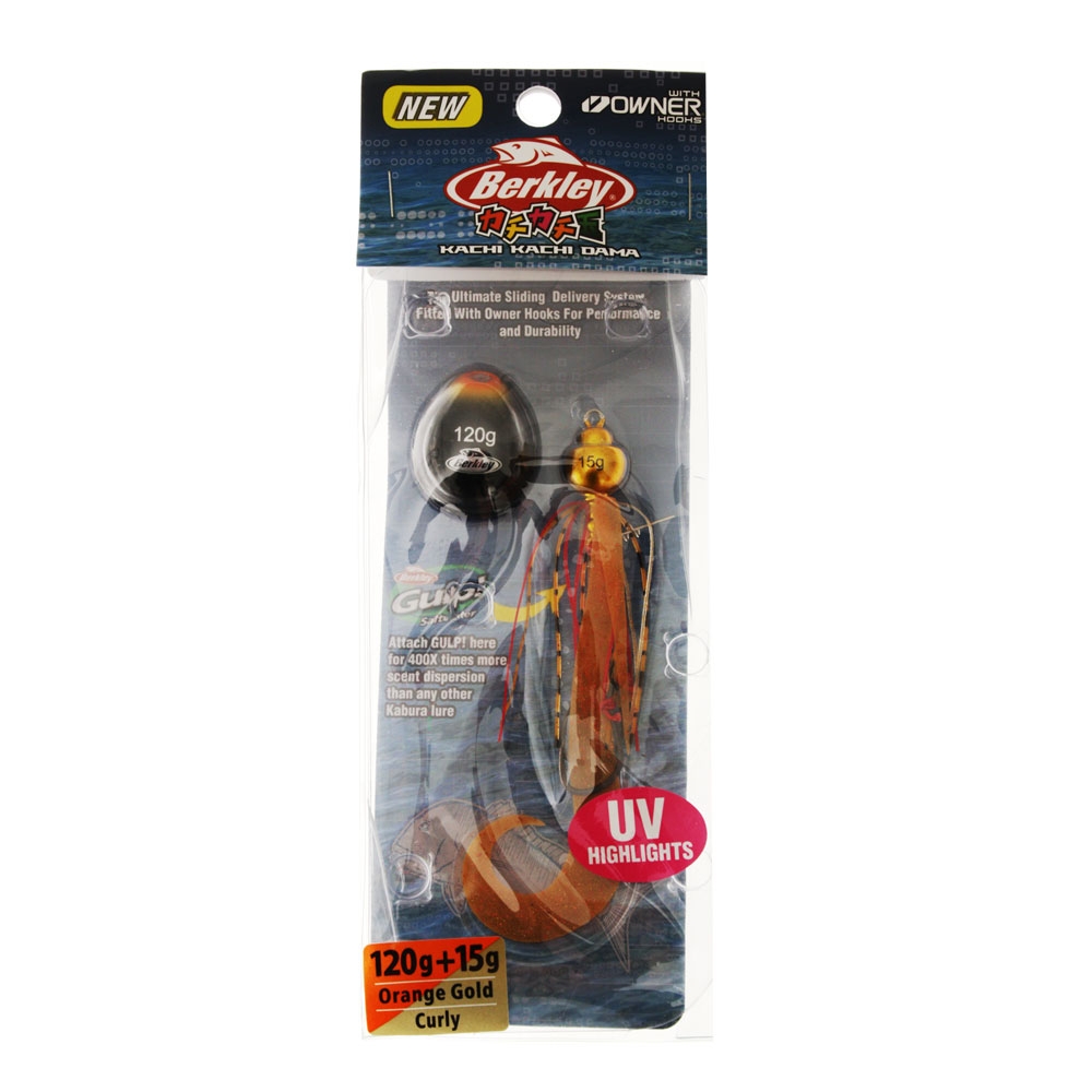 Berkley Kachi Kachi Dama Slider Jig Curly 120 15g Orange Gold