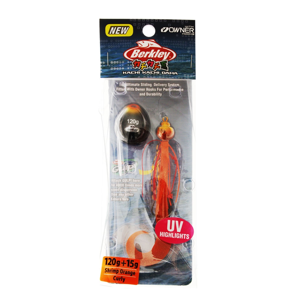 Berkley Kachi Kachi Dama Slider Jig Curly 120 15g Shrimp Orange